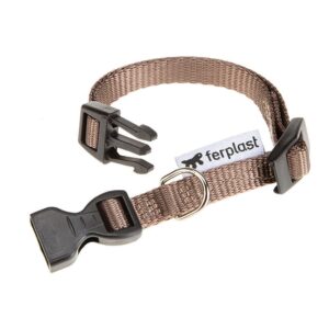 Ferplast Club C Nylon Collar for Dogs (Brown) - 25/70:18 -27in Neck