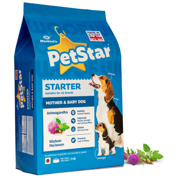 Mankind Petstar Starter Mother & Baby Dog Dry Food - 1kg