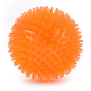 Basil Squeaky Rubber Ball Toy for Dogs (Orange) | For Medium Chewers (Orange) - 6cm