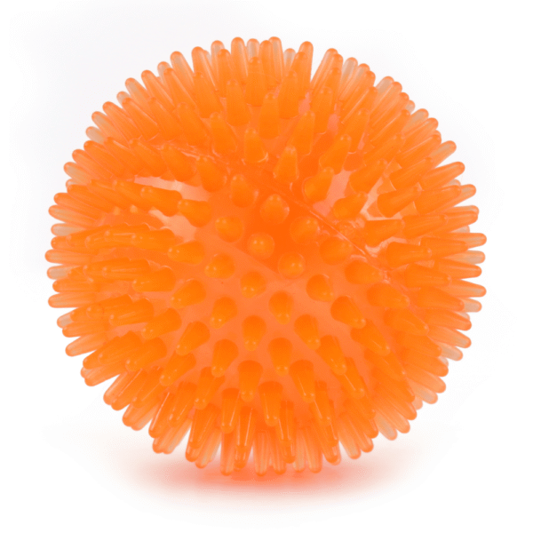 Basil Squeaky Rubber Ball Toy for Dogs (Orange) | For Medium Chewers (Orange) - 6cm