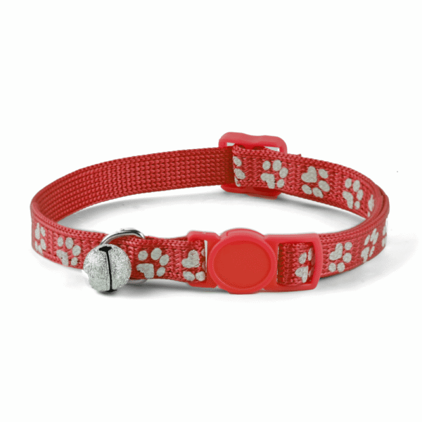 Basil Printed Collar for Cats & Puppies (Red) - 18 -28cm
