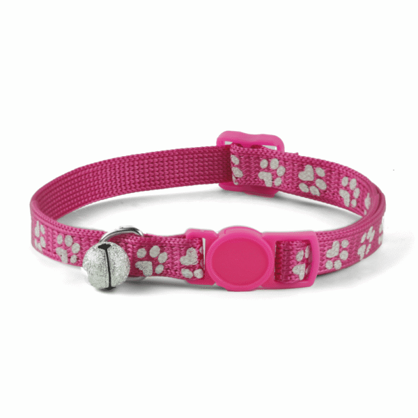 Basil Printed Collar for Cats & Puppies (Pink) - 18 -28cm