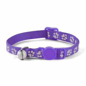 Basil Printed Collar for Cats & Puppies (Purple) - 18 -28cm