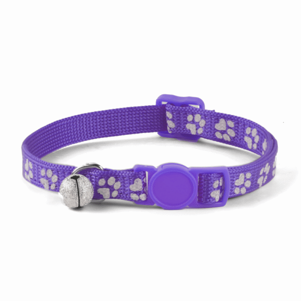 Basil Printed Collar for Cats & Puppies (Purple) - 18 -28cm