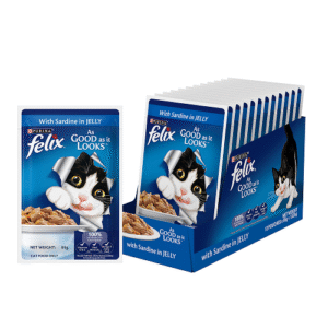 Purina Felix Sardine with Jelly Complete and Balanced Adult Cat Wet Food - 12x85g