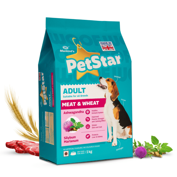 Mankind Petstar Meat and Wheat Adult Dog Dry Food - 3kg