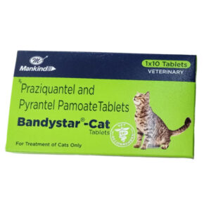 Mankind Bandystar Deworming Tablets for Cats - 1 Strip (10 Tablet)