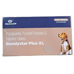 Mankind Bandystar Plus XL Deworming Tablets for Dogs - 1 Strip (10 Tablet)