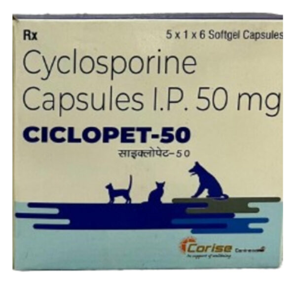 Corise Ciclopet 50mg Tablet for Dogs and Cats - 1 strip (10 tablets)
