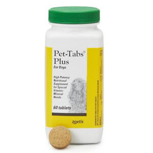 Zoetis Pet Tab Plus Tablets for Dogs - 1 Bottle (60 Tablet)