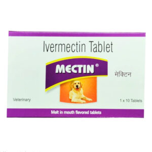 Alembic Mectin Tablet (Ivermectin) 10mg for Dogs and Cats - 1 Strip (10 Tablets)