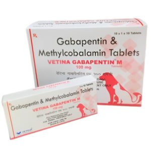 Vetina Gabapentin M 100mg Tablets for Dogs and Cats - 1 Strip (10 Tablets)