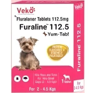 Veko Furaline Fluralaner 112.5 mg Chewable Tablets for very small Dogs (2 -4.5 kg) - 1 Tablet