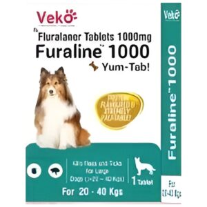 Veko Furaline Fluralaner 1000mg Chewable Tablets for Large Dogs (20 -40kg) - 1 Tablet