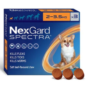 Boehringer Ingelheim Nexgard Spectra Tablet (2 to 3.5kg) for Dogs - 3 Tablets