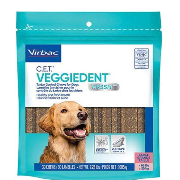 Virbac Veggiedent Dental Chew For Large Dogs - 490g