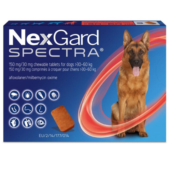 Boehringer Ingelheim Nexgard Spectra Tablet (30 to 60kg) for Dogs - 3 Tablets