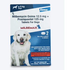 Elanco Milbemax For Dogs Below 5 Kg - 1 Pack (2 tablets)