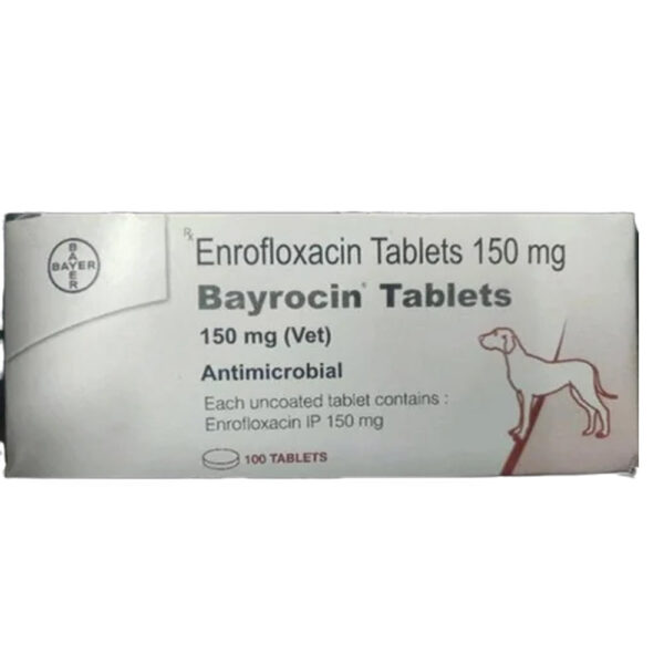 Elanco Bayrocin Tablets 150mg For Dogs - 1 Strip (10 Tablet)