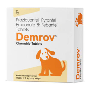 Vvaan Demrov (dewormer) tablet for Dogs - 4 Tablets x 24 Strips