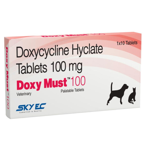 Skyec Doxy Must 100mg Tablets for Dogs and Cats - 1 Strip (10 Tablets)