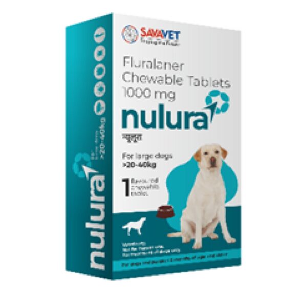 Savavet Nulura Tick & Flea Tablet for Large Dogs (20 to 40 kg) - 1 Tablet