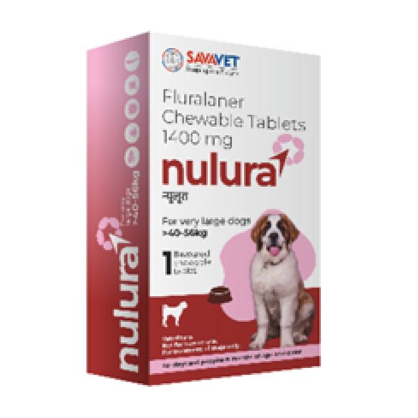 Savavet Nulura Tick & Flea Tablet for Very Large Dogs (40 to 56 kg) - 1 Tablet