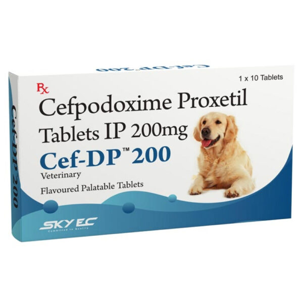 Skyec Cef -Dp 200mg for Dogs and Cats - 1 Strip (10 Tablets)