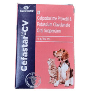 Mankind Cefastar CV DS (Cefpodoxime Proxetil) 30ml for Dogs and Cats - 30ml