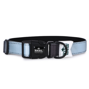 Basil Adjustable Padded Collar for Dogs (Black/Gray) - L:16 -24in Neck