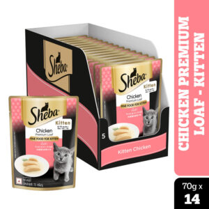 Sheba Chicken Loaf Rich Premium Kitten (2 to 12 Months) Fine Cat Wet Food - 112x70g