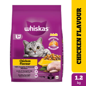 Whiskas Chicken Flavour Cat (Adult 1+) Dry Food - 1.2kg