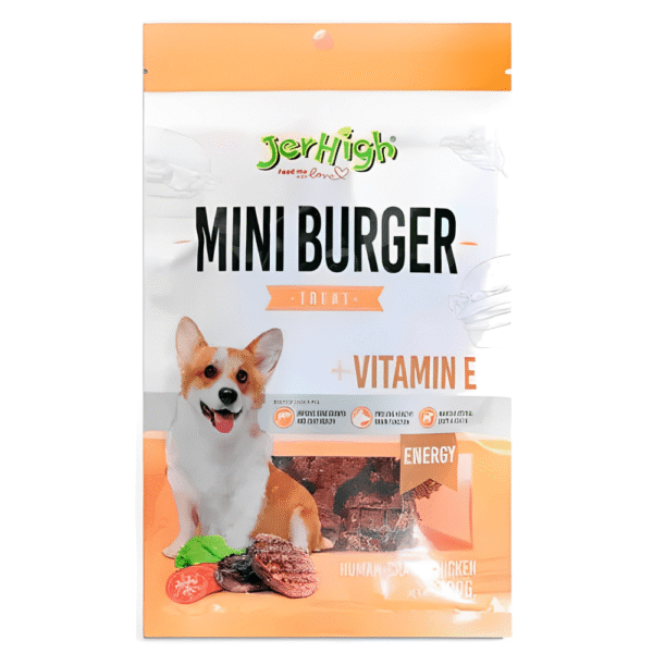 JerHigh Mini Burger Dog Treats - 2x100g
