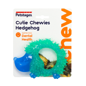 Petstages Cutie Chewies Hedgehog Chew Toy for Dogs (Blue) - 13x9cm