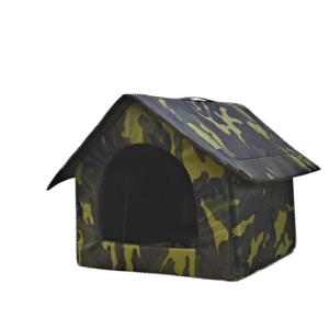Fluffy's Petslover Luxurious Foldable Tent For Dogs and Cats (Army Print) - M