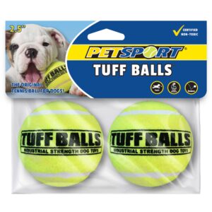 PetSport Tuff Balls Toy for Dogs (Yellow) - 7cm
