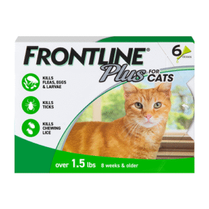Boehringer Ingelheim Frontline Plus Tick & Flea Spot On for Cats Above 8 Weeks - 0.5ml x 3 Pipette