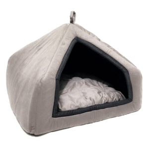 Fluffy's Pawsome Premium Soft Velvet Fabric Bed for Dogs and Cats (Grey) - L
