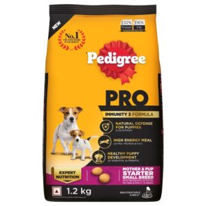 Pedigree PRO Expert Nutrition Lactating/Pregnant Mother & Puppy Starter (3 to 12 Weeks) Small Breed Dog Dry Food - 1.2kg
