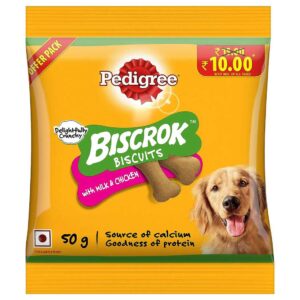 Pedigree Chicken Flavour Biscrok Dog Treat (50g) - 50g