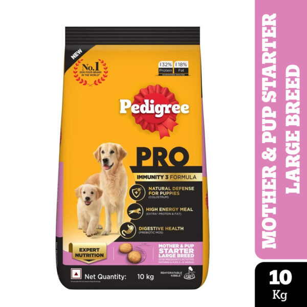 Pedigree PRO Expert Nutrition Lactating/Pregnant Mother & Puppy Starter(3 to 12 Weeks) Large Breed Dog Dry Food - 20kg
