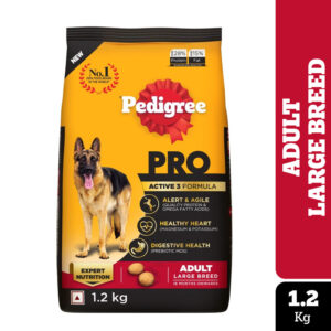Pedigree PRO Expert Nutrition Active Adult (18 Months Onwards) Large Breed Dog Dry Food - 1.2kg