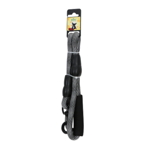 Basil Rope Leash for Dogs (Black/Gray) - L:1.5cm Width