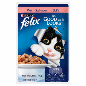 Purina Felix Salmon with Jelly Adult Complete and Balanced Cat Wet Food (85g) - 85g