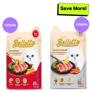 Bellotta Topping Shrimp and Shirasu in Jelly Cat Wet Food Combo - 24x85g