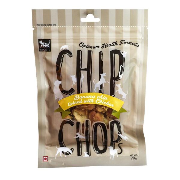 Chip Chops Banana with Chicken Chips Dog Treats - 3x70g