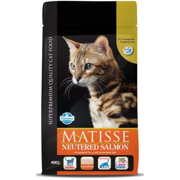 Farmina Matisse Neutered Salmon Cat Dry Food - 1.5kg+5kg Scoopy Litter