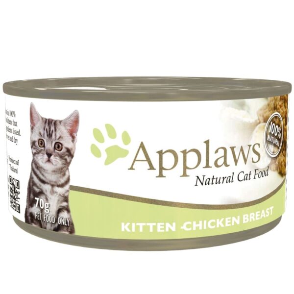 Applaws Chicken Breast Tinned Kitten Wet Food - 3x70g