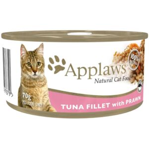 Applaws Tuna Fillet and Prawns Tinned Cat Wet Food - 70g
