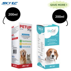 Skyec Calcium & Multivitamin Supplement Combo for Dogs & Cats - 200mL+200mL
